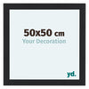 Como MDF Cadre Photo 50x50cm Noir Grain De Bois De Face Mesure | Yourdecoration.fr