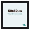 Como MDF Cadre Photo 50x50cm Noir Mat De Face Mesure | Yourdecoration.fr
