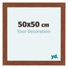 Como MDF Cadre Photo 50x50cm Noyer De Face Mesure | Yourdecoration.fr