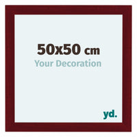 Como MDF Cadre Photo 50x50cm Vin Rouge Patine De Face Mesure | Yourdecoration.fr