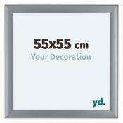 Como MDF Cadre Photo 55x55cm Argent Mat De Face Mesure | Yourdecoration.fr