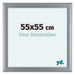 Como MDF Cadre Photo 55x55cm Argent Mat De Face Mesure | Yourdecoration.fr