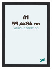 Como MDF Cadre Photo 59 4x84cm A1 Noir Grain De Bois De Face Mesure | Yourdecoration.fr