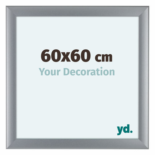 Como MDF Cadre Photo 60x60cm Argent Mat De Face Mesure | Yourdecoration.fr