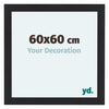 Como MDF Cadre Photo 60x60cm Noir Grain De Bois De Face Mesure | Yourdecoration.fr