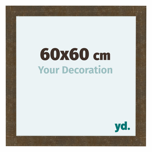 Como MDF Cadre Photo 60x60cm Or Antique De Face Mesure | Yourdecoration.fr