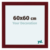 Como MDF Cadre Photo 60x60cm Vin Rouge Patine De Face Mesure | Yourdecoration.fr