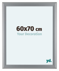 Como MDF Cadre Photo 60x70cm Argent Mat De Face Mesure | Yourdecoration.fr