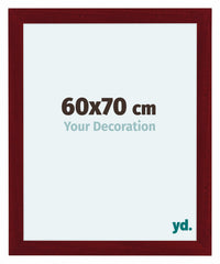 Como MDF Cadre Photo 60x70cm Vin Rouge Patine De Face Mesure | Yourdecoration.fr