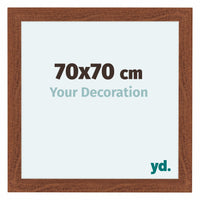 Como MDF Cadre Photo 70x70cm Noyer De Face Mesure | Yourdecoration.fr