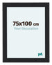 Como MDF Cadre Photo 75x100cm Noir Grain De Bois De Face Mesure | Yourdecoration.fr