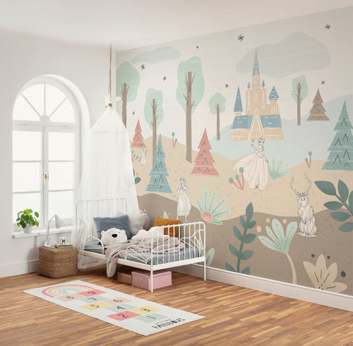 Disney Frozen Castle Playground Interieur Papier Peint DX6 224 | Yourdecoration.fr