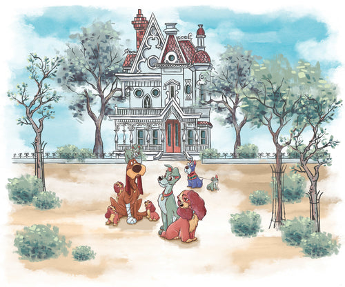 Disney Lady and the Tramp Sweet Home Papier Peint DX6 190 | Yourdecoration.fr