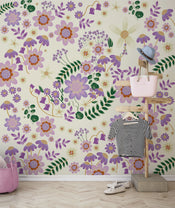 Disney Minnie Mouse Gardening Club Beige Interieur Papier Peint DX5 198 | Yourdecoration.fr