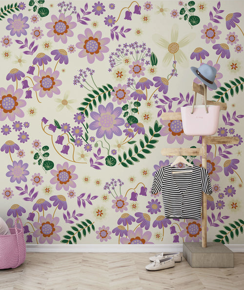 Disney Minnie Mouse Gardening Club Beige Interieur Papier Peint DX5 198 | Yourdecoration.fr
