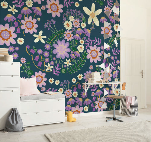 Disney Minnie Mouse Gardening Club Blue Interieur Papier Peint DX5 215 | Yourdecoration.fr