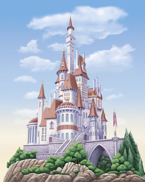 Disney Princess Belle Castle Papier Peint DX4 229 | Yourdecoration.fr