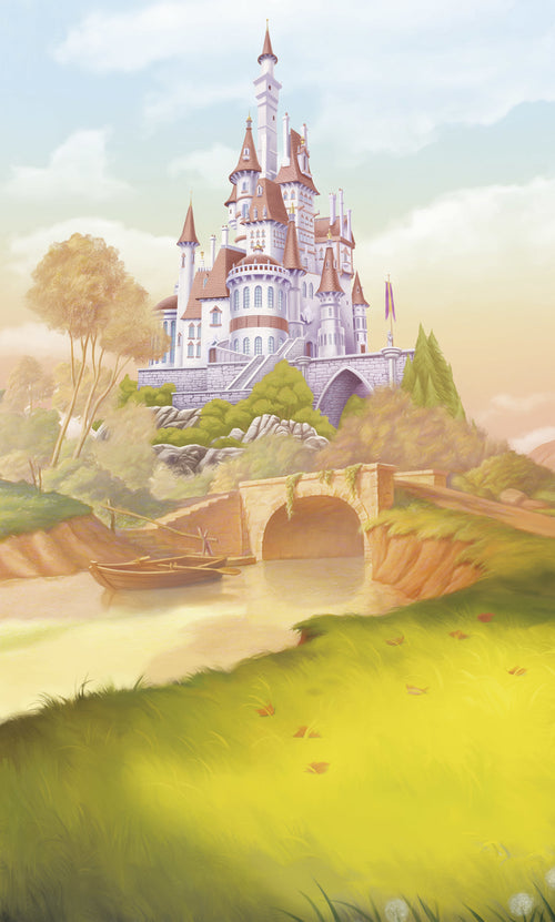 Disney Princess Belle Castle River Papier Peint DX3 227 | Yourdecoration.fr