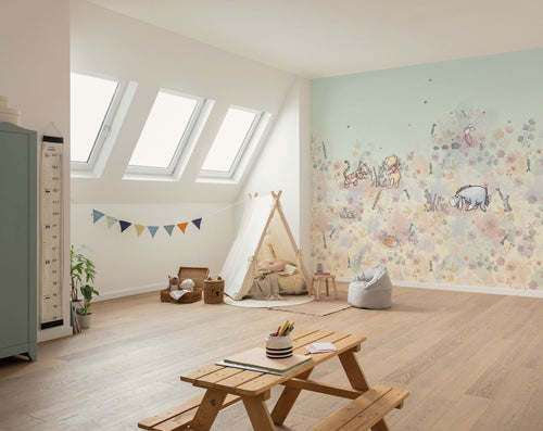 Disney Winnie the Pooh Flowerfield Interieur Papier Peint DX6 194 | Yourdecoration.fr