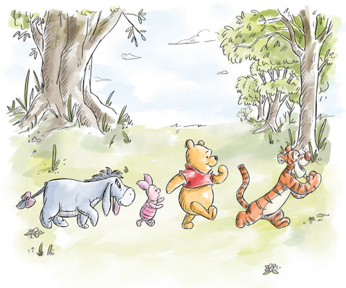 Disney Winnie the Pooh Walk Together Papier Peint DX6 228 | Yourdecoration.fr