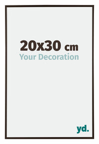 Evry Plastique Cadre Photo 20x30cm Anthracite De Face Mesure | Yourdecoration.fr