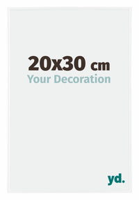 Evry Plastique Cadre Photo 20x30cm Blanc Brillant De Face Mesure | Yourdecoration.fr