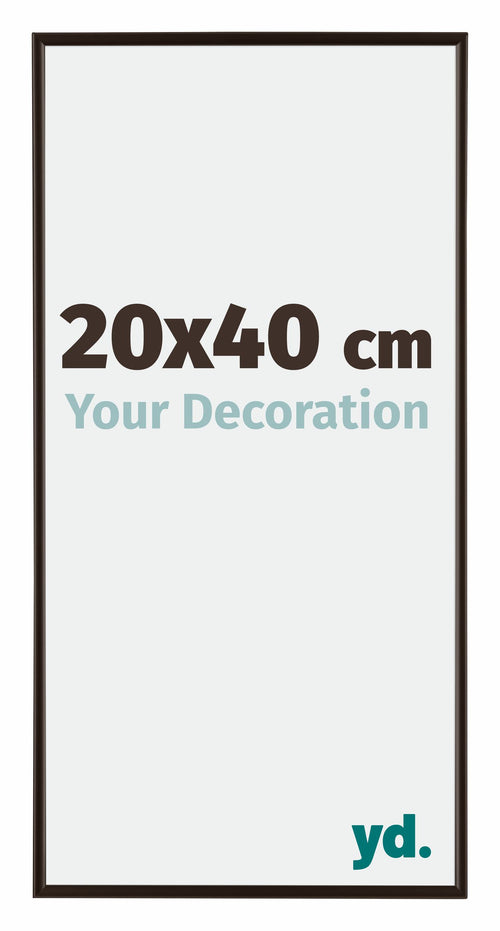 Evry Plastique Cadre Photo 20x40cm Anthracite De Face Mesure | Yourdecoration.fr