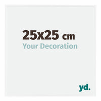 Evry Plastique Cadre Photo 25x25cm Blanc Brillant De Face Mesure | Yourdecoration.fr