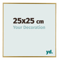 Evry Plastique Cadre Photo 25x25cm Or De Face Mesure | Yourdecoration.fr