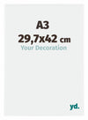 Evry Plastique Cadre Photo 29 7x42cm A3 Blanc Brillant De Face Mesure | Yourdecoration.fr