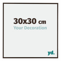 Evry Plastique Cadre Photo 30x30cm Anthracite De Face Mesure | Yourdecoration.fr