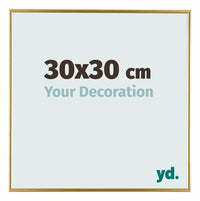 Evry Plastique Cadre Photo 30x30cm Or De Face Mesure | Yourdecoration.fr