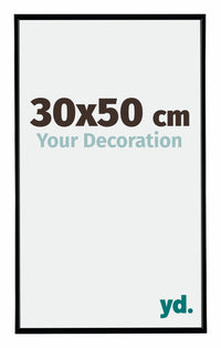 Evry Plastique Cadre Photo 30x50cm Noir Mat De Face Mesure | Yourdecoration.fr