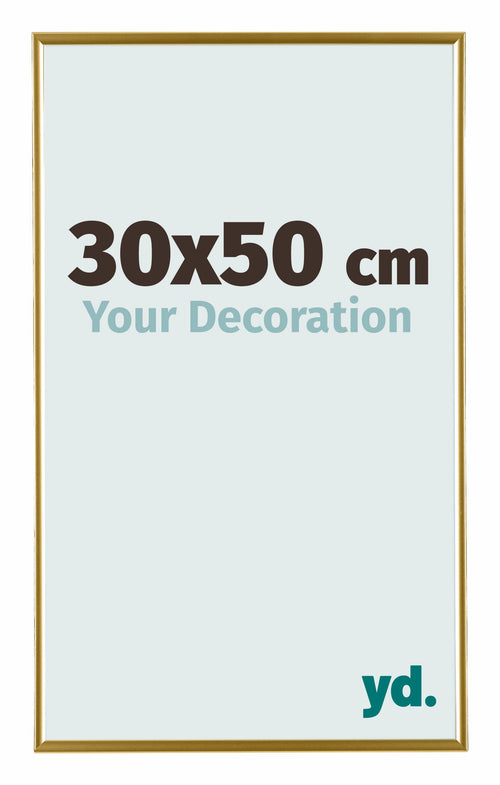 Evry Plastique Cadre Photo 30x50cm Or De Face Mesure | Yourdecoration.fr