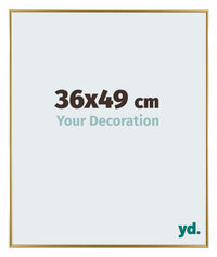 Evry Plastique Cadre Photo 36x49cm Or De Face Mesure | Yourdecoration.fr