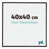 Evry Plastique Cadre Photo 40x40cm Noir Mat De Face Mesure | Yourdecoration.fr
