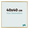 Evry Plastique Cadre Photo 40x40cm Or De Face Mesure | Yourdecoration.fr