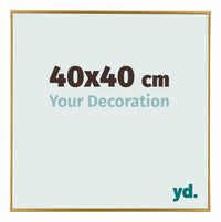 Evry Plastique Cadre Photo 40x40cm Or De Face Mesure | Yourdecoration.fr