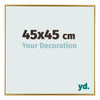 Evry Plastique Cadre Photo 45x45cm Or De Face Mesure | Yourdecoration.fr