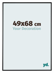 Evry Plastique Cadre Photo 49x68cm Noir Mat De Face Mesure | Yourdecoration.fr