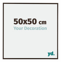 Evry Plastique Cadre Photo 50x50cm Anthracite De Face Mesure | Yourdecoration.fr
