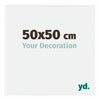 Evry Plastique Cadre Photo 50x50cm Blanc Brillant De Face Mesure | Yourdecoration.fr