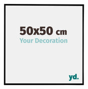 Evry Plastique Cadre Photo 50x50cm Noir Mat De Face Mesure | Yourdecoration.fr