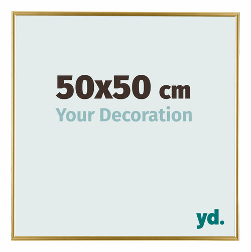 Evry Plastique Cadre Photo 50x50cm Or De Face Mesure | Yourdecoration.fr