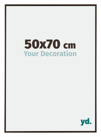 Evry Plastique Cadre Photo 50x70cm Anthracite De Face Mesure | Yourdecoration.fr