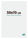 Evry Plastique Cadre Photo 50x70cm Blanc Brillant De Face Mesure | Yourdecoration.fr