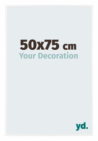 Evry Plastique Cadre Photo 50x75cm Blanc Brillant De Face Mesure | Yourdecoration.fr