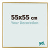 Evry Plastique Cadre Photo 55x55cm Or De Face Mesure | Yourdecoration.fr