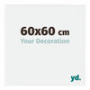 Evry Plastique Cadre Photo 60x60cm Blanc Brillant De Face Mesure | Yourdecoration.fr