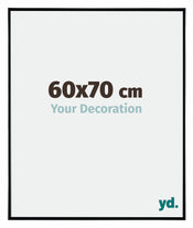 Evry Plastique Cadre Photo 60x70cm Noir Tres Brillant De Face Mesure | Yourdecoration.fr